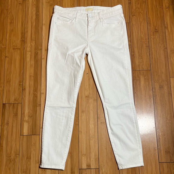 MOTHER The Looker Crop Jeans White Stayin Alive Size 29 - Picture 4 of 16